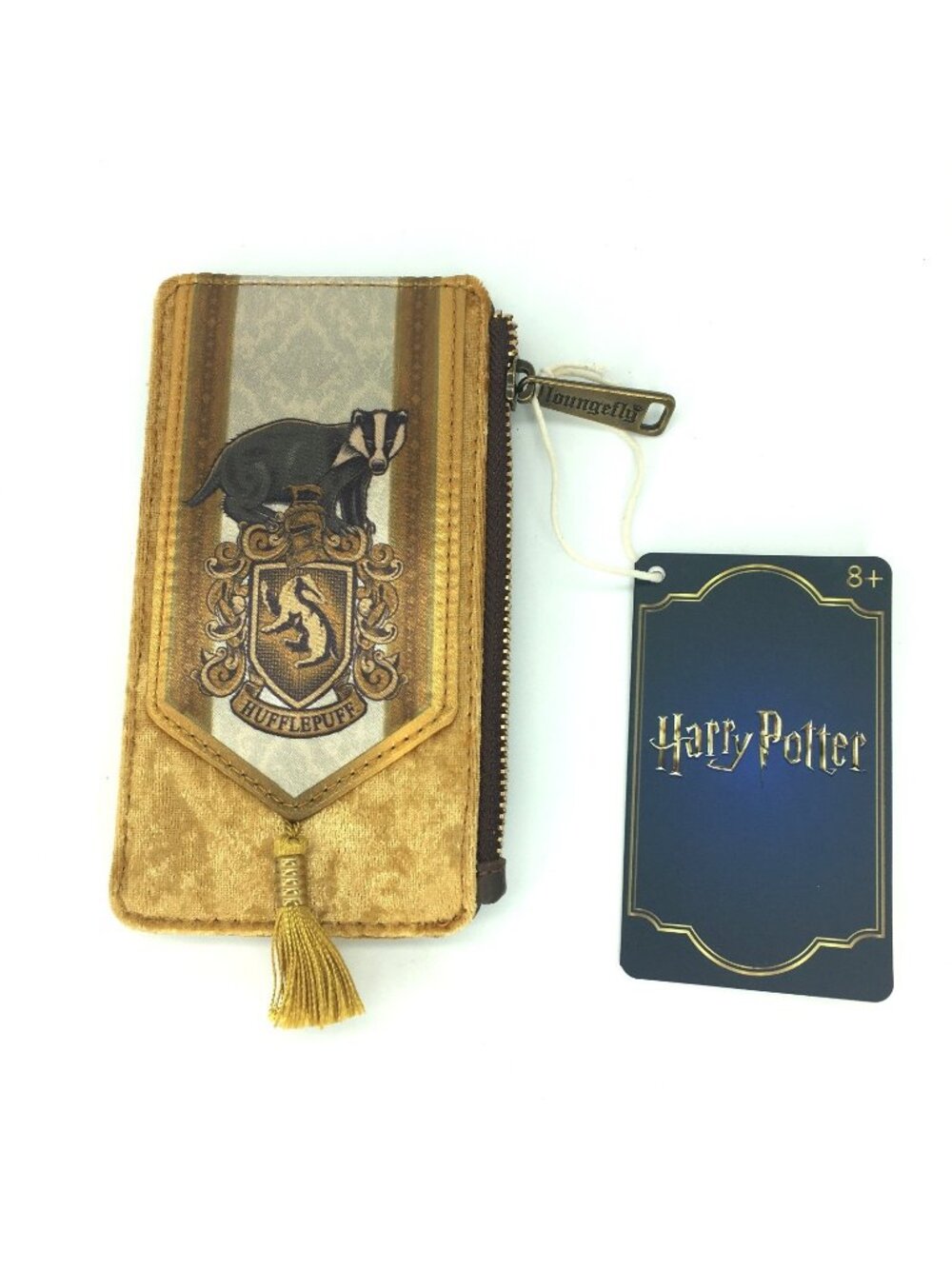 Harry Potter Hufflepuff Loungefly Tassle Banner Card Holder Wallet Velvet NWT